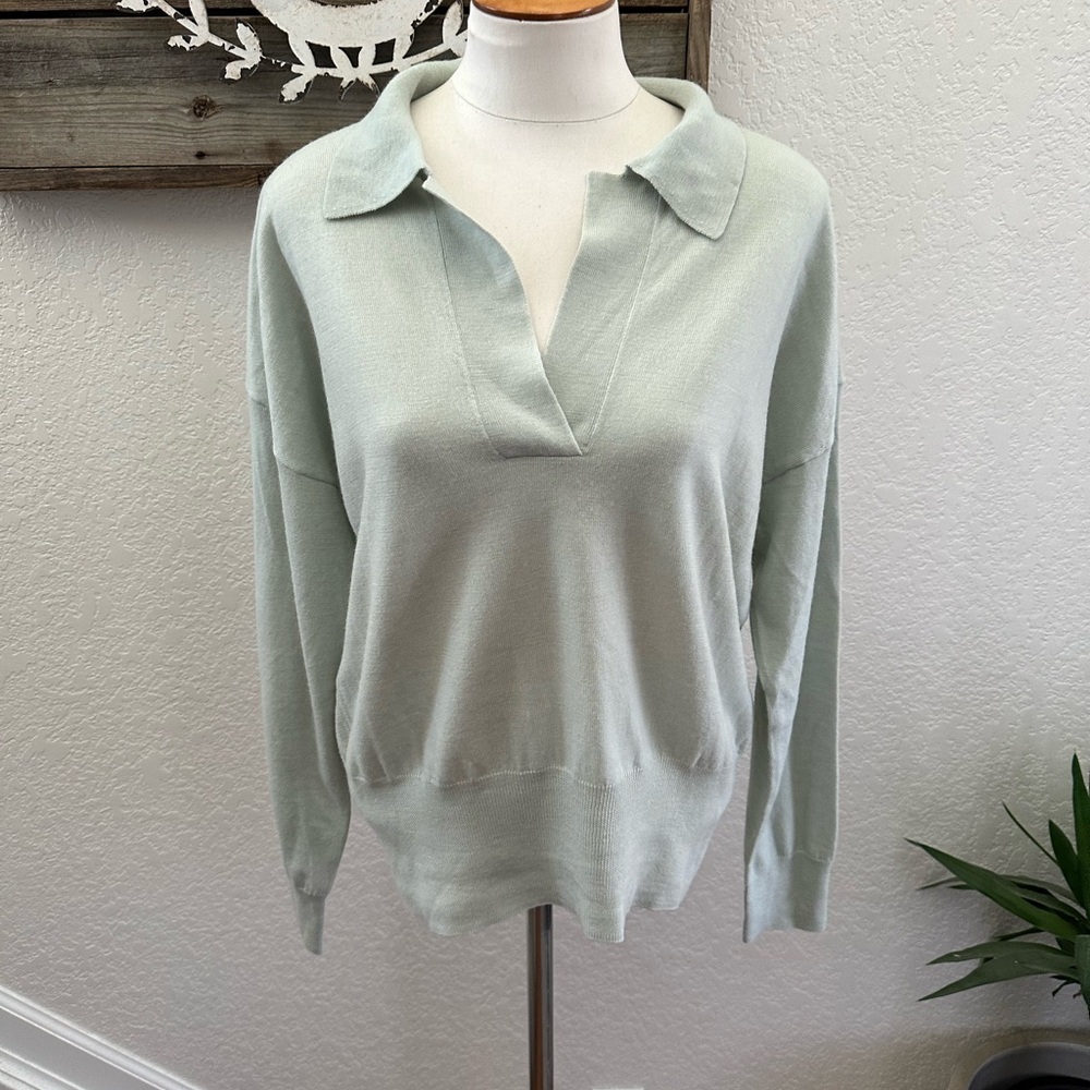 Madewell 100% merino wool Mint Green Women's Sweater Size Large